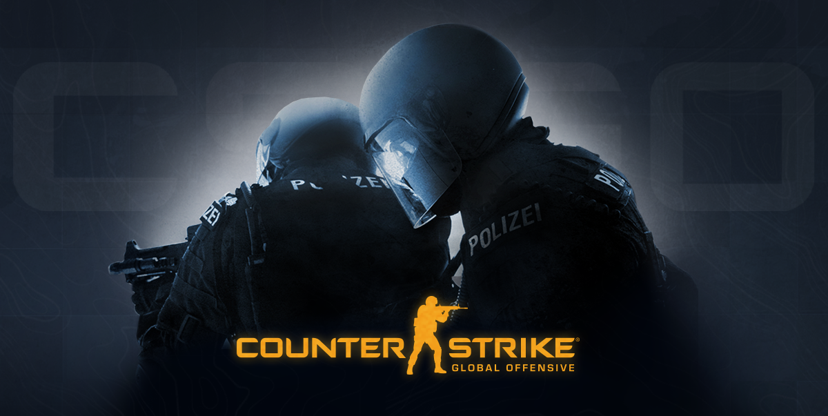 Imagen de portada del juego Counter-Strike: Global Offensive donde dos oficiales de policia se preparan para un operativo.